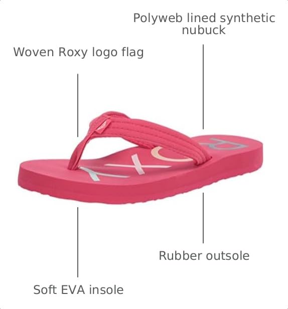 Image of Roxy Girls' Vista Casual Flip Flop Sandal