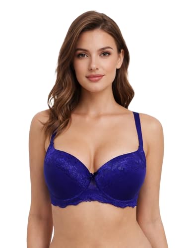 Image of Viola's Secret 6 Pack of Color Print T-Shirt Bras B Cup C Cup and D Cup