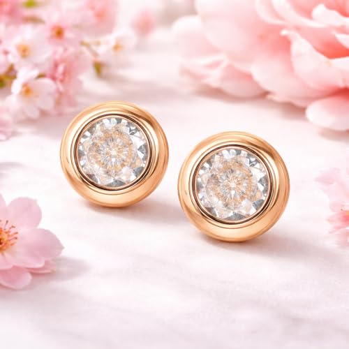 Image of Nilu's Collection Daily Use, Light Weight Cubic Zircon Stud Earrings| Perfect for baby girls, office goers