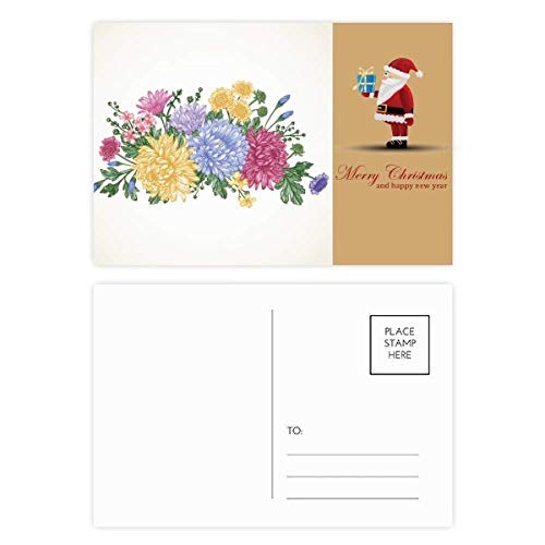 Cartes postales pour chrysanthèmes de verdure pour vos vœux chaleureux au coin du feu