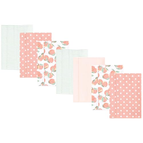 Image of Luvable Friends Hudson Baby Flannel Burp Cloths 7pk, Peach