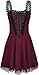 Produktbild Gothicana by EMP Kurzes Kleid mit Schnürung und Spitze Gothicana Frauen Kurzes Kleid dunkelrot S