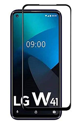 Image of ZARALA Tempered Glass Screen Protector Compatible for (Black) with Edge to Edge Coverage and Easy Installation kit (LG W41)