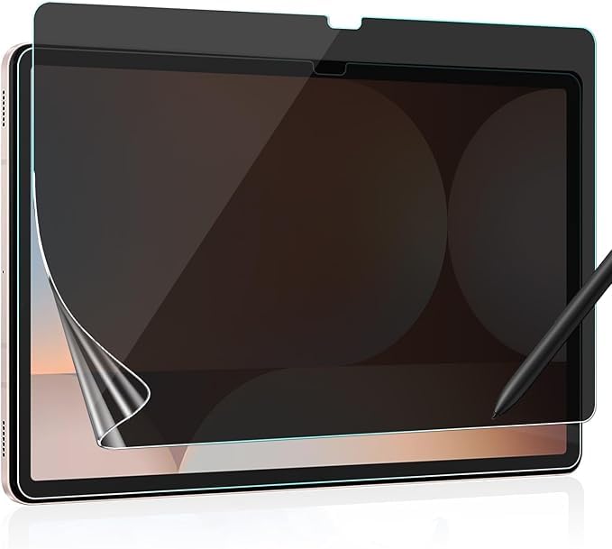 Anbzsign [2 Pack] for Samsung Galaxy Tab S10 Ultra Privacy Screen Protector, Anti-Spy 9H Hardness Flexble Screen Protector Case Friendly