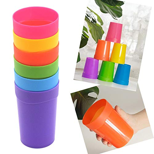 Ojyudd 24 Pcs 13.5Oz/400Ml Unbreakable Plastic Tumblers,Kids Plastic Cups,Plastic Kids Juice Tumblers In 6 Assorted Colors For Children And Adults,No Bpa #TOP3