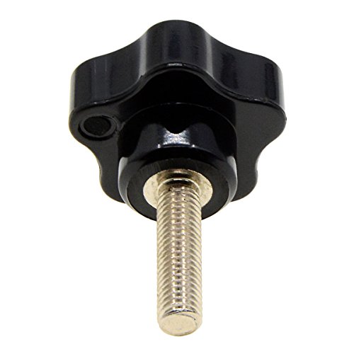YXQ M8 Hand Star Knobs Male Thread Stud Head Clamping Knob Replacement Black Plastic(12Pcs) - Thumbnail 6