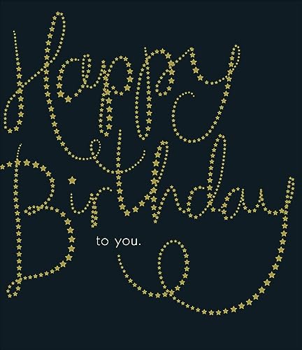 UK Greetings | Birthday Card | Gold Lettering Design | With Envelope