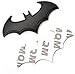 JUZZQ 2 Pièces Décorations Personnalisées Stickers Stickers pour Voiture 3D Noir Batman Batman Car Emblem Decal Badge.