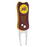 Team Golf NCAA Minnesota Golden Gophers Retractable Divot Tool with Double-Sided Magnetic Ball Marker, Features Patented Single Prong Design, Causes Less Damage to Greens