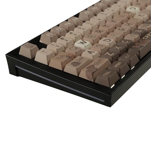 Image of YMDK Cherry Profile Kapibala 5 Sides Over Dye Sub Thick PBT Coffee KEYCAP for MX Mechanical Keyboard 61 68 84 87 96 104 108