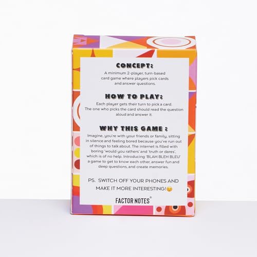 Image of FACTOR NOTES Conversational Cards: Blah Bleh Bleu