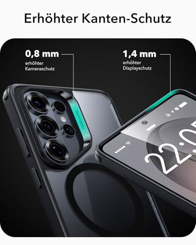 ESR für Samsung Galaxy S26 Ultra Hülle für MagSafe, Klares Schwarz – Ansicht 4