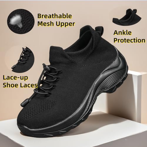 Non Slip Work Shoes Women, Orthopedic Shoes for Women Nurse Slip on Comfortable Breathable Casual Sneakers3