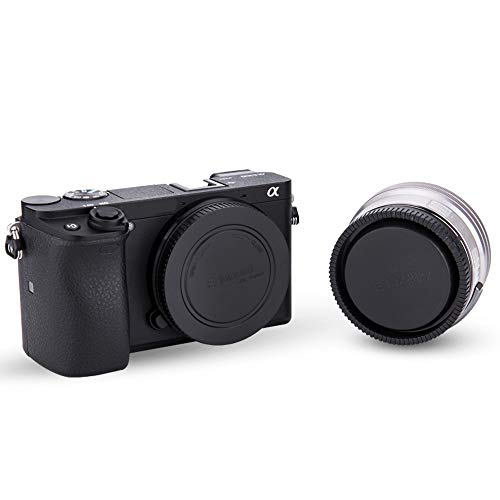 PROfezzion E-Mount Gehäusedeckel + Objektivdeckel (hinten) für Sony A6000 A6100 A6300 A6400 A6500 A6600 A5100 A5000 A1 A7C A7 III II A7R IV III II A7S III II A9 NEX-6