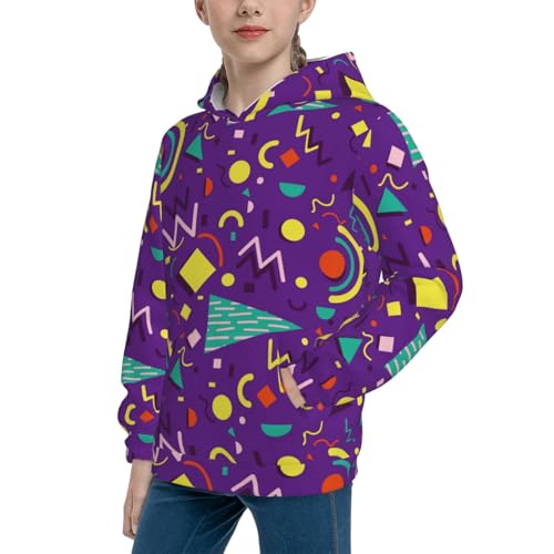 Retro 80s Style Kid Hoodies Boys Sweatshirts Girls Pullover with Pocket2