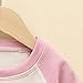 Girls Color Block Fleece Shirts Long Sleeve Pullover Sweater Temperature Sensitive Warm Fall Tops 3-13 Years Pink