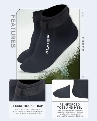 Image of XUKER 3mm Neoprene Water Socks for Beach Volleyball Sand Soccer Diving