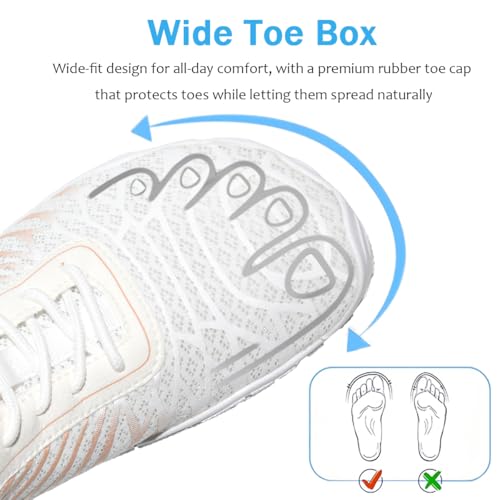 Water Shoes for Women, Lightweight Wide Toe Box Beach Sneakers with Barefoot Feel, Breathable Gym Shoes Non-Slip Outdoor Footwear4