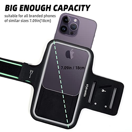 Stykontin Sweatproof Running Outdoor Sport Armband ；Outdoor Sports Multifunctional Armband, Compatible With Iphone 11 Pro Max 11 Xs Xr 8, Galaxy S20 S10 S9 Plus For Men & Women (Black) #TOP5