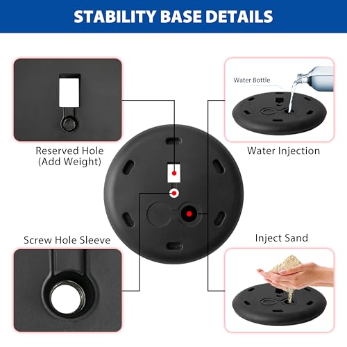 VAIIGO 4 Packs 8.5x11 Inch Sign Stand - Adjustable Floor Standing Sign Holder, Pedestal Poster Stand for Vertical & Horizontal Display, Outdoor & Indoor Use for Business & Store Signage - Black