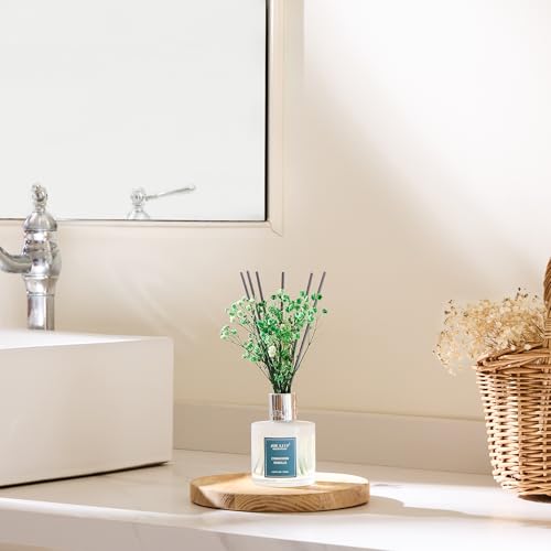 Image of Airkeep Reed Diffuser Set,3.38 fl oz (100 ml) - Cinnamon Vanilla Oil Diffusers with 8 Reed Sticks, Home Fragrance Reed Diffuser for Bathroom Shelf Decor