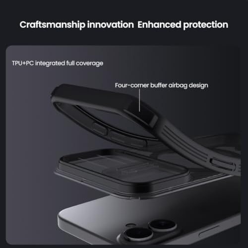 Image of PRITO Nilkin Magnetic Case for iPhone 17, Compatible MagSafe, Case with Camera Cover, Magnetic 17 Case Ultra-Thin Design, Shock Protection (Transparent Black, 17)