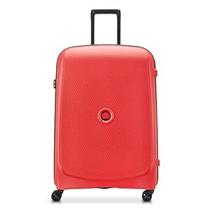 DELSEY PARIS – BELMONT PLUS – Valise grande taille rigide – 76x52x32 cm – 102 litres – L – Rouge Fane