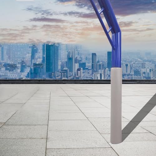 バスケットボールポールパディングラップ、丸型・角型ポール用高耐久安全パディング、直径4.5〜8.7インチのポールにフィット、耐候性粘着式ポールプロテクター、地下室・ガレージ用(Gray,Dia220mm(8.7in)-H3.9ft)