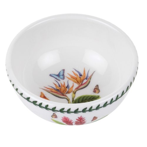 Portmeirion Exotic Botanic Garden 5.5” Individual Fruit Salad Bowl With Bird Of Paradise Motif | Dishwasher, Microwave, And Oven Safe | For Cereal, Breakfast, Or Dessert | Made In England #TOP8