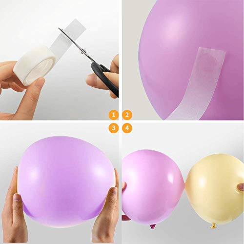 Image of Rozi Decoration Glue Dot Balloon Accessories Tool Kits Foil,Latex,Confetti Balloon Adhesive,Easy To Use Pack Of 10 Roll /1000 Glue Dots,Transparent