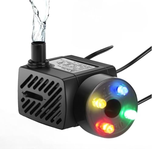 Sentrox Submersible Fountain Aquarium Pond Spare Replacement Water Pump with LED light | Mini Water Fountain Pump for Fountains & Aquarium/Fish Tank Water Pump (With LED- QTY -1)-image-39