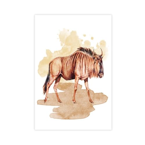 Affiche toile animaux africains chambre enfant lot de 10 posters muraux 50x75cm