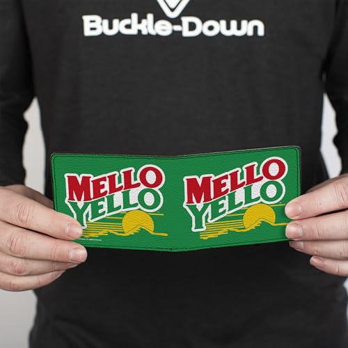 Buckle-Down The Coca-Cola Company Wallet, Bifold, Mello Yello Mountain Logo Green White Red Yellow, Vegan Leather4