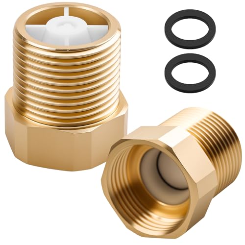2 Stück Messing Rückschlagventil 1 Zoll DN25 mit Innengewinde und Außengewinde, rückschlagventil Gartenpumpe, Rückflussverhinderer für Wasserleitung, Warmwasserbereiter