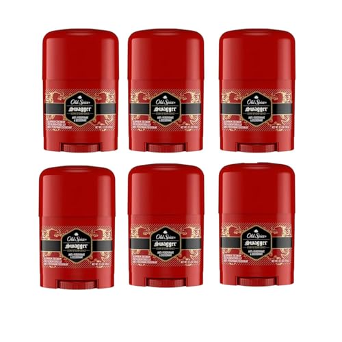 Old Spice Swagger Antiperspirant Deodorant for Men 6 Pack Invisible Solid Red Collection Cedarwood Long lasting Scent 24 Hour Sweat and Odor Protection Mini Travel Size 0.5oz