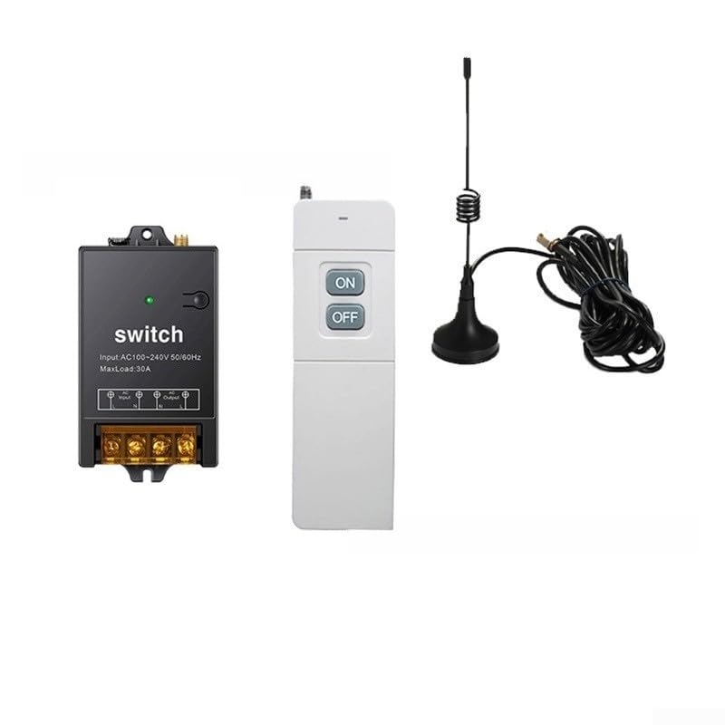 Commutateur de télécommande sans fil 30A blanc avec boîtier de protection