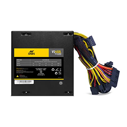 Ant Esports VS450L Non-Modular High Efficiency Gaming Power Supply/PSU with 1 x PCIe and 120mm Silent Fan - Image 6