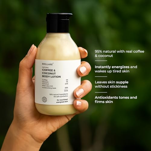 Image of Brillare Coffee & Coconut Body Lotion for Energized & Moisturised Skin