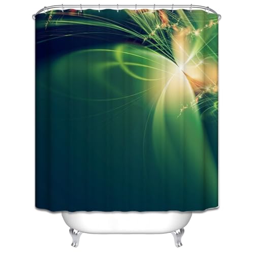 Rideau douche sans perçage vert très résistant 220x180cm