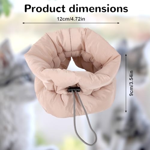 Image of BOXOB Adjustable Recovery Collar - Lightweight, Waterproof & Soft for Cats & Dogs Kitten Cone to Stop Licking After Surgery - Prevents Licking Wounds (S, Khaki)