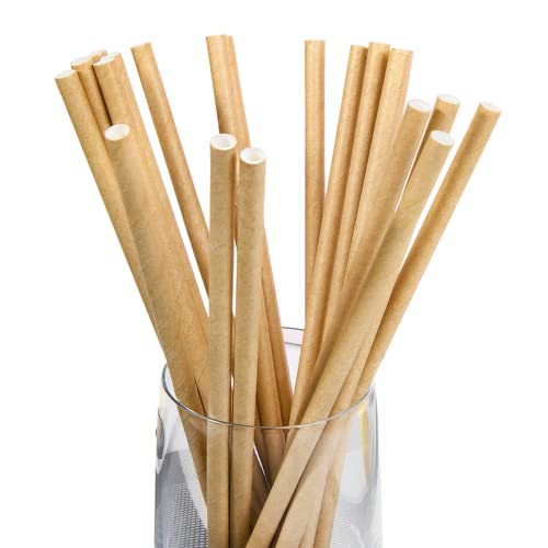 Go Bamboo Bio Einweg Strohhalme aus Bambuszellstoff, Biologisch Abbaubare Trinkhalme Für Bars, Hotels und Familie (300 Stück, 3 Packungen) Cover