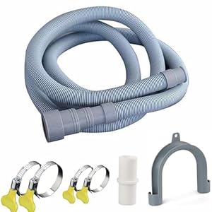 10ft Washing Machine Drain Hose, Universal Drain Hose Extension Kit for Washer, Dishwasher, Flexible Discharge Hose for LG/GE/Samsung, Fit up to 1-1/2 Inch Drain Outlets (10)