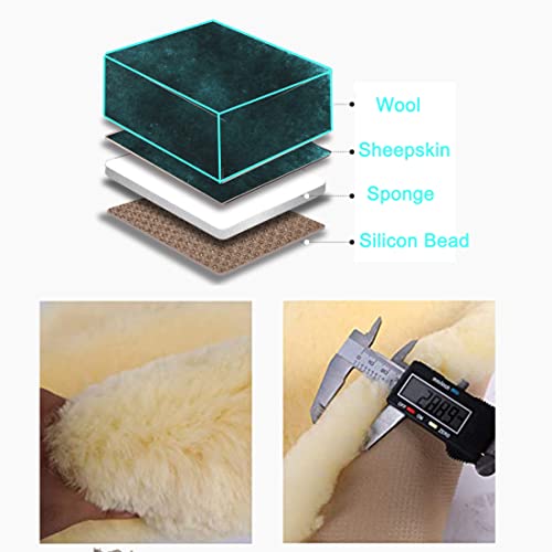 Ogland Natural Fur Sheepskin Universal Car Seat Covers For Seat Cushion Auto Accessories, 1 Front Seat (3 Pack Front, Alpine Green) #TOP3
