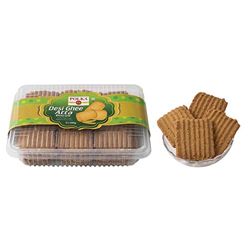 Polka Desi Ghee Atta Cookies Biscuit, 300 Gm , Whole Wheat Cookies ,Atta Biscuit Packets I Rusk