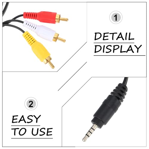 Cable auxiliar 3.5mm a 3 conectores 2 piezas miniatura 6