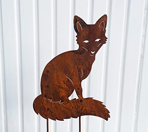 STEINFIGURENWELT GIEBEN Fuchs sitzend 40x30cm zum Stecken...