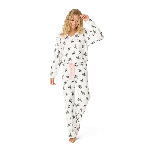 Image of PJ Salvage Women's [Amazon Exclusive] Cloud Jersey Open-bottom Pajama 2-piece Pj Set