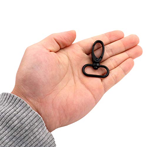 Generic Black 1.05" Inside Diameter Oval Ring Lobster Clasp Claw Swivel For Strap Pack Of 10 #TOP2
