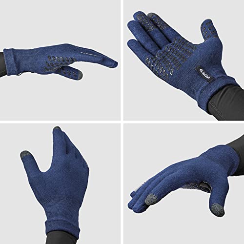GripGrab Primavera 2 Merino Wool Spring Autumn Cycling Gloves Knitted Touchscreen Full Finger Anti Slip Bicycle Liners - Image 4