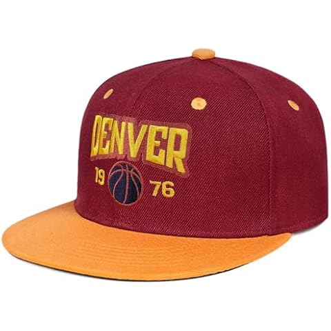 Denver Classic City Basketball Hat for Men Women，City Embroidered Trucker Hat，Best Basketball Gifts for Basketball Fans Burgundy Cover